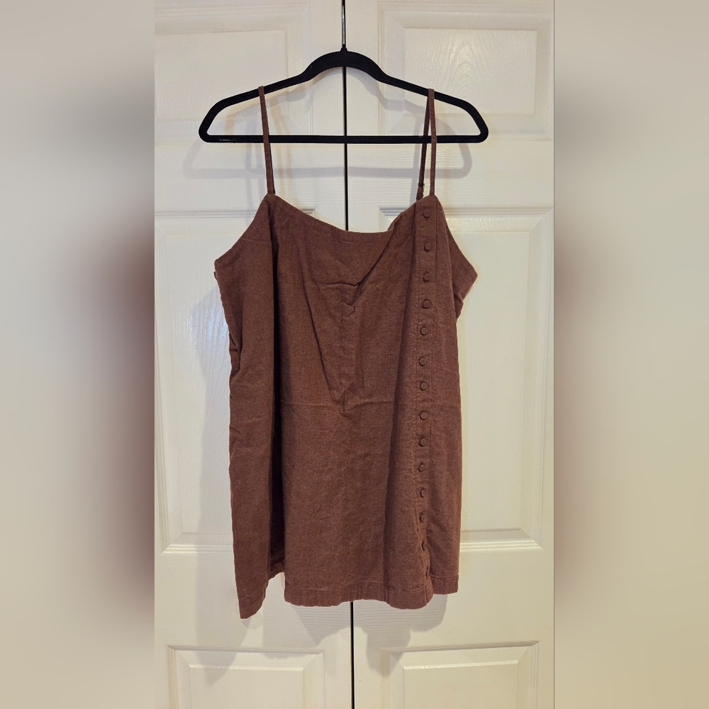 Abercrombie Linen Blend Button Skort